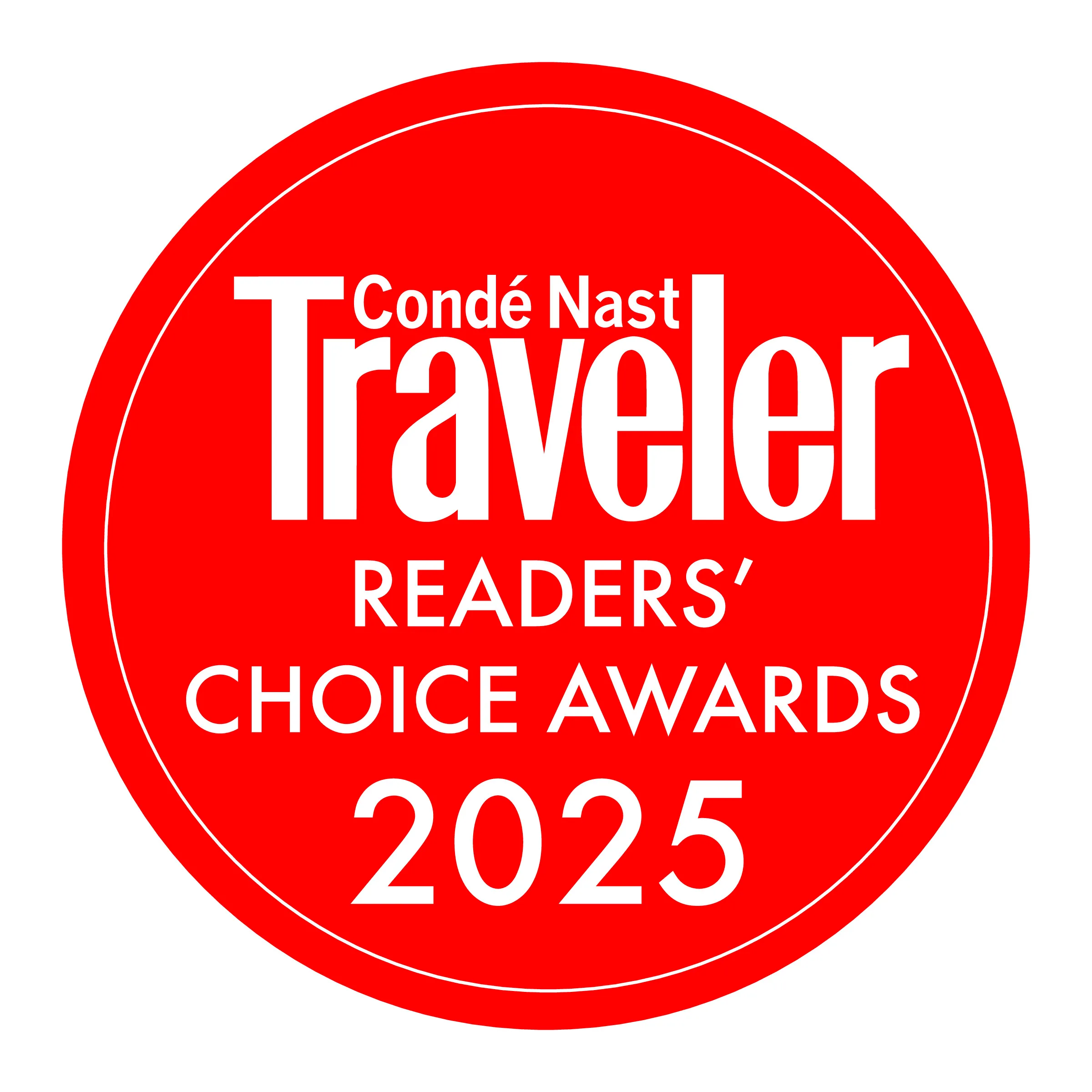 Condé Nast Traveler Readers’ Choice Awards 2025 badge